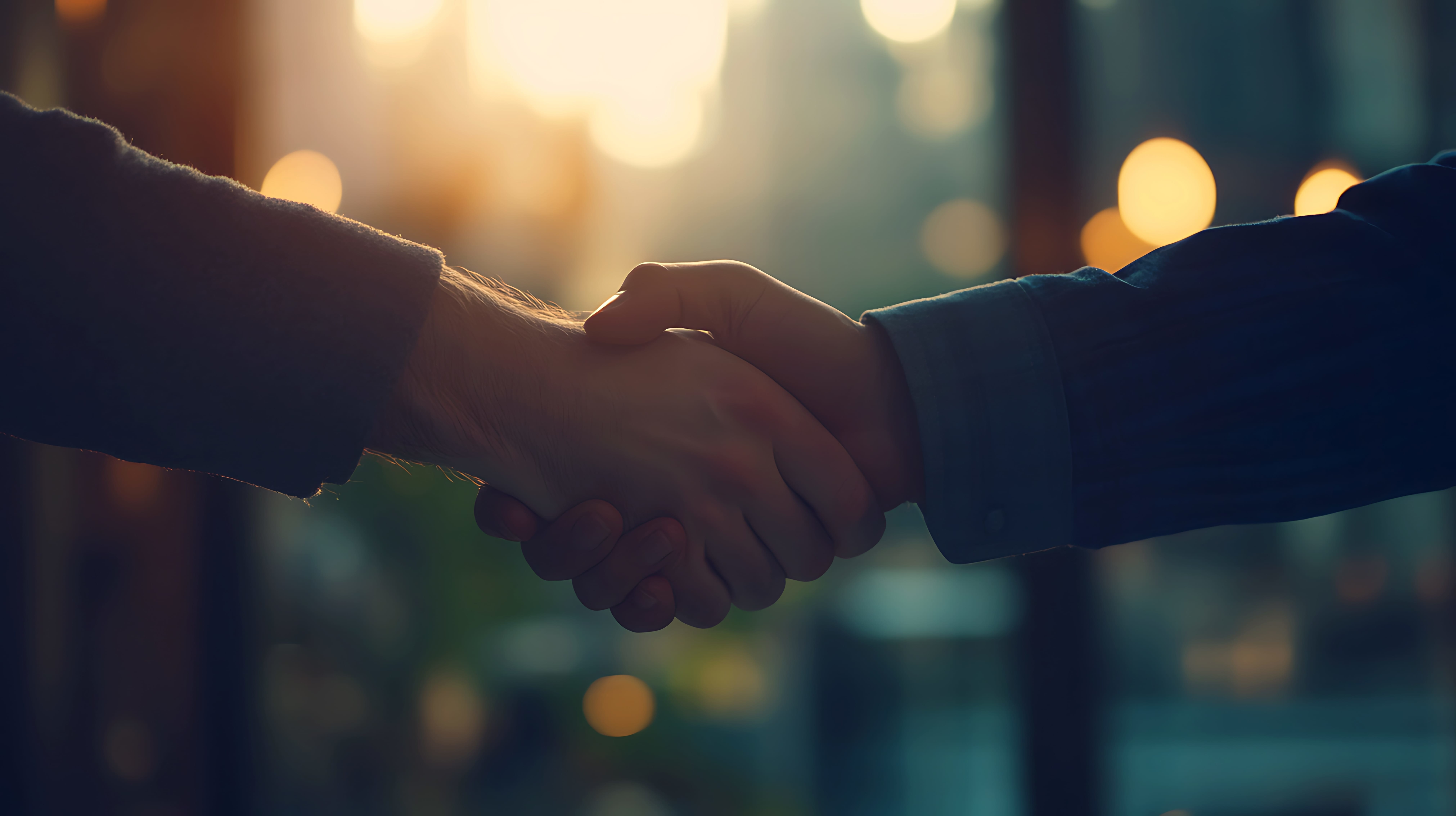 handshake between 2 business professionals